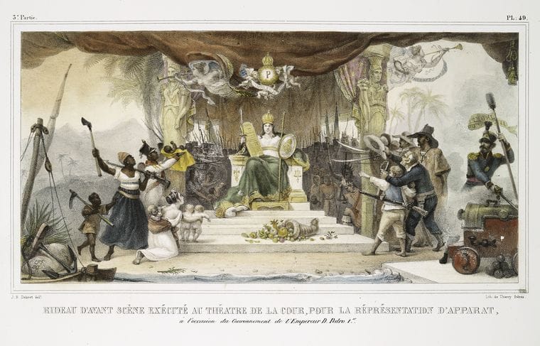 Art Print : 1834, Rideau d'avant Scene Execute au Theatre de la Cour, Pour represesntation - Vintage Wall Art