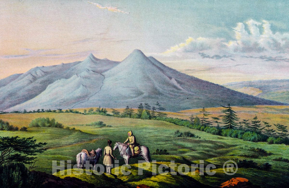 Art Print : 1856, Vid gory Morekan bliz Okhotska. - Vintage Wall Art