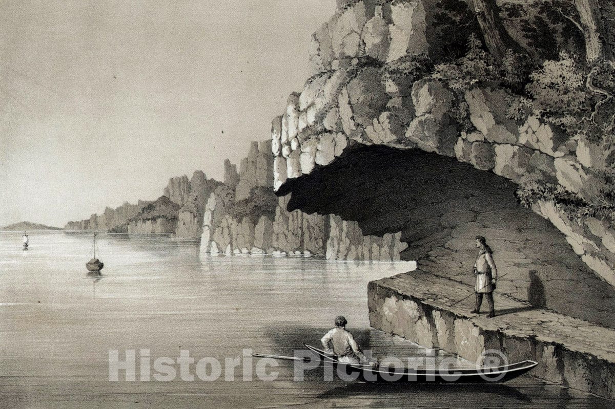 Art Print : 1856, Navisshiia skaly na reke Lene. - Vintage Wall Art