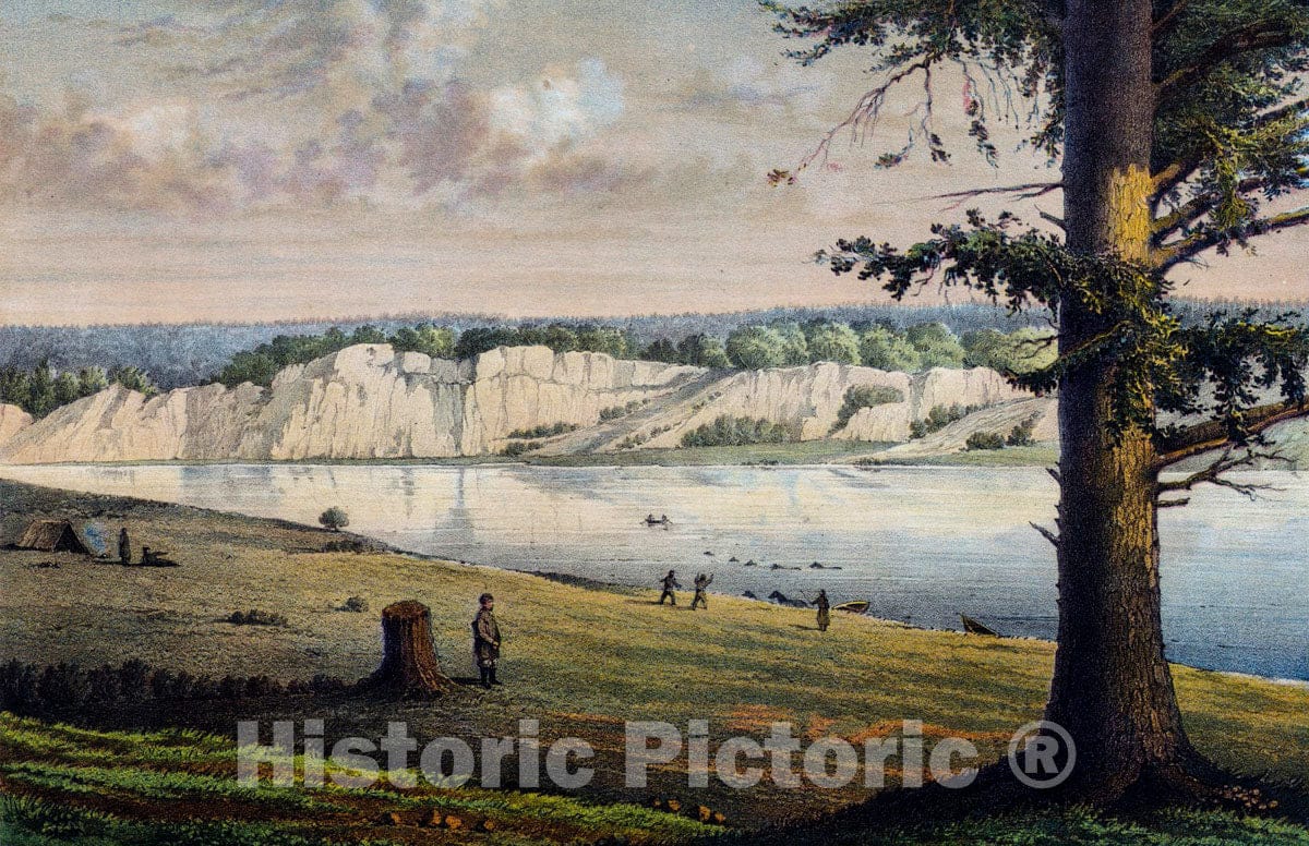 Art Print : 1856, Reka Iamga po traktu iz Iakutska v Okhotsk. - Vintage Wall Art