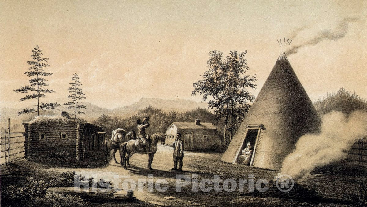 Art Print : 1856, Letniia iakutskiia iurty. - Vintage Wall Art