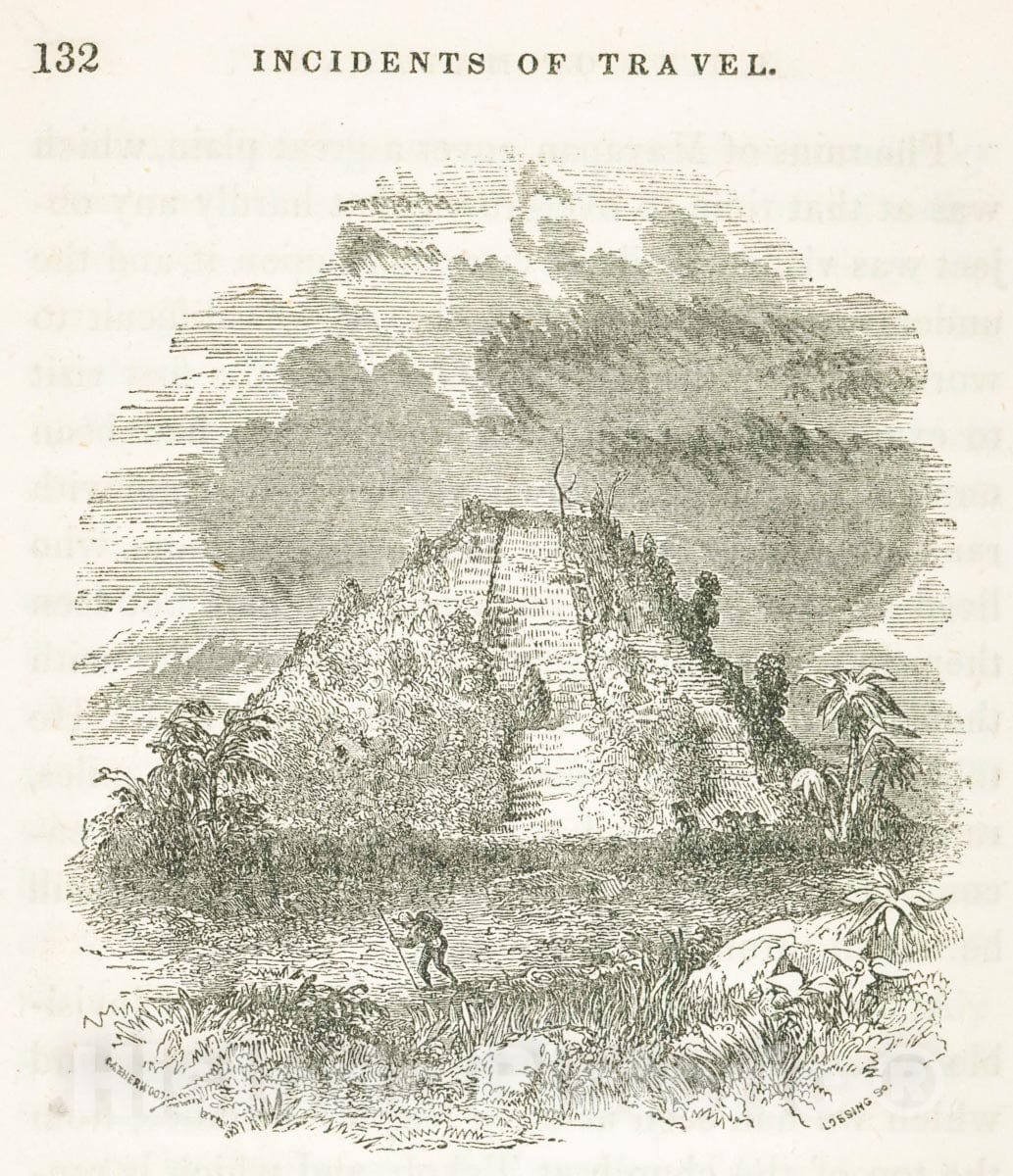 Art Print : 1843, A Ruined Mound. - Vintage Wall Art
