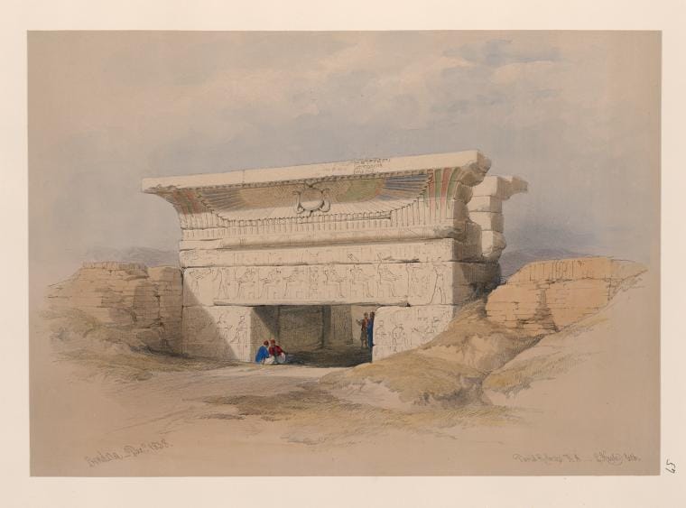 Art Print : Dendera [Dandara]. Dec. 1838, 1787 - Vintage Wall Art