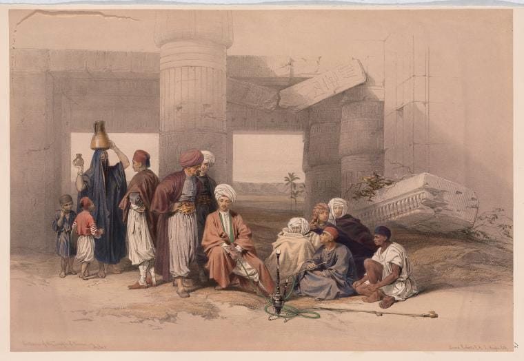 Art Print : Entrance of The Temple of Amun, Thebes, 1787 - Vintage Wall Art