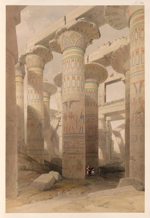 Art Print : Karnac [Karnak]. Nov. 29th, 1838, 1787 - Vintage Wall Art V1
