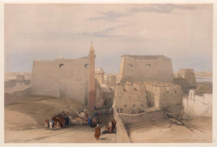 Art Print : Grand Entrance to The Mosque of The Sultan Hassan, 1787 - Vintage Wall Art