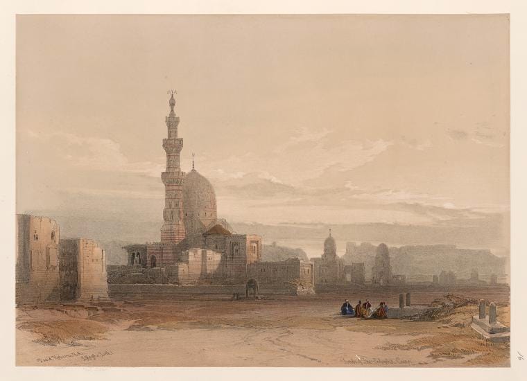 Art Print : Tombs of The caliphs, Cairo, 1787 - Vintage Wall Art
