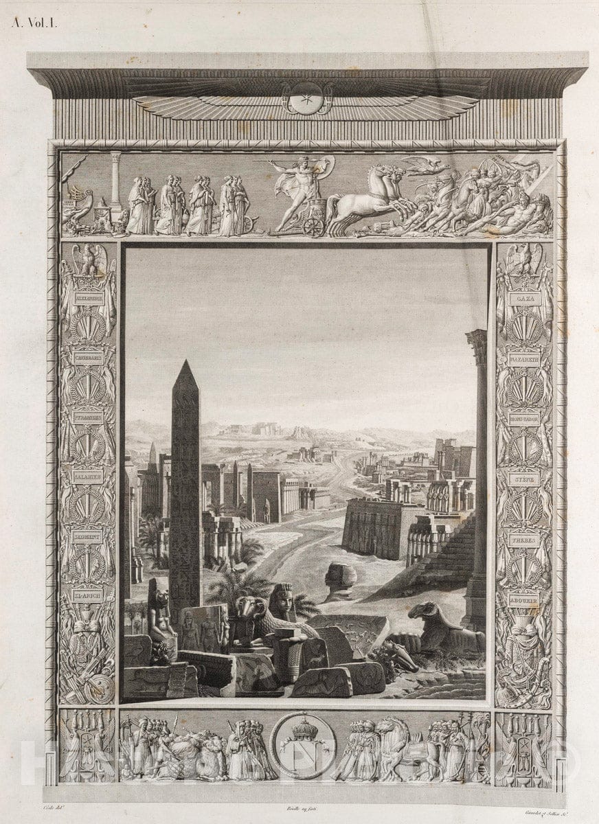 Art Print : 1809, [Frontispiece, vol. 1.] - Vintage Wall Art
