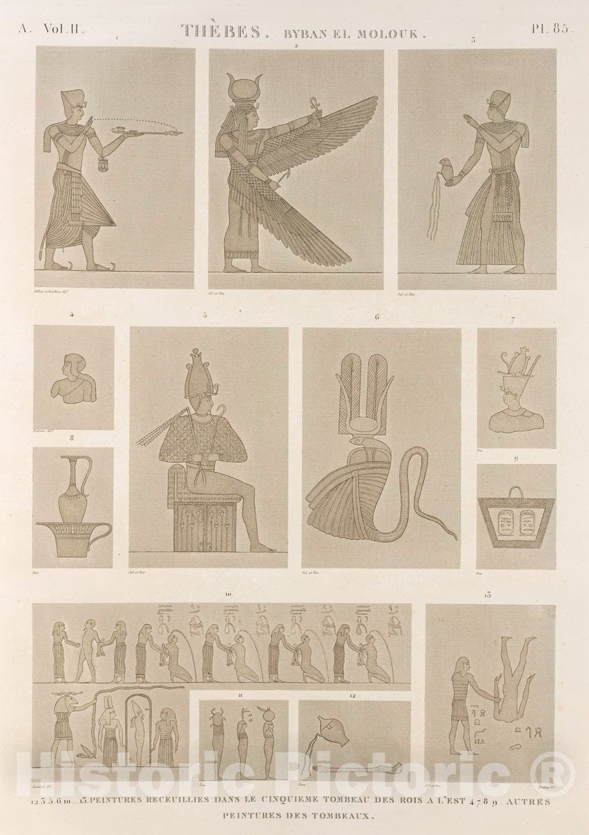 Art Print : 1812, Thebes. 1-6.10-15. Peintures receuillies Dans - Vintage Wall Art