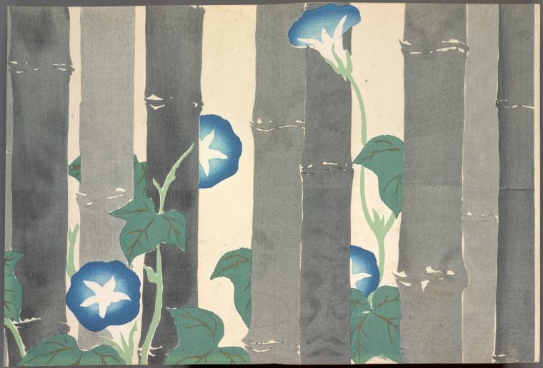 Art Print : Momoyogusa = Flowers of a Hundred Generations, 1866 - Vintage Wall Art V24