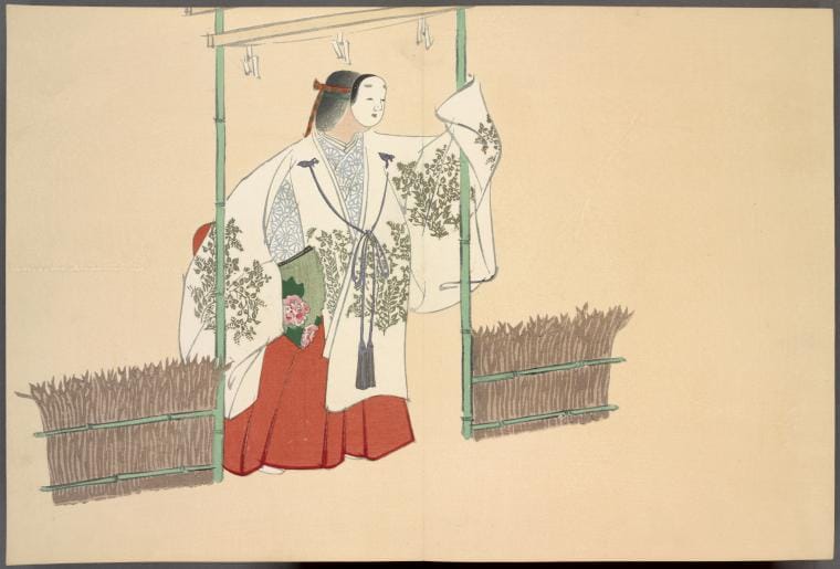 Art Print : Momoyogusa = Flowers of a Hundred Generations, 1866 - Vintage Wall Art V21