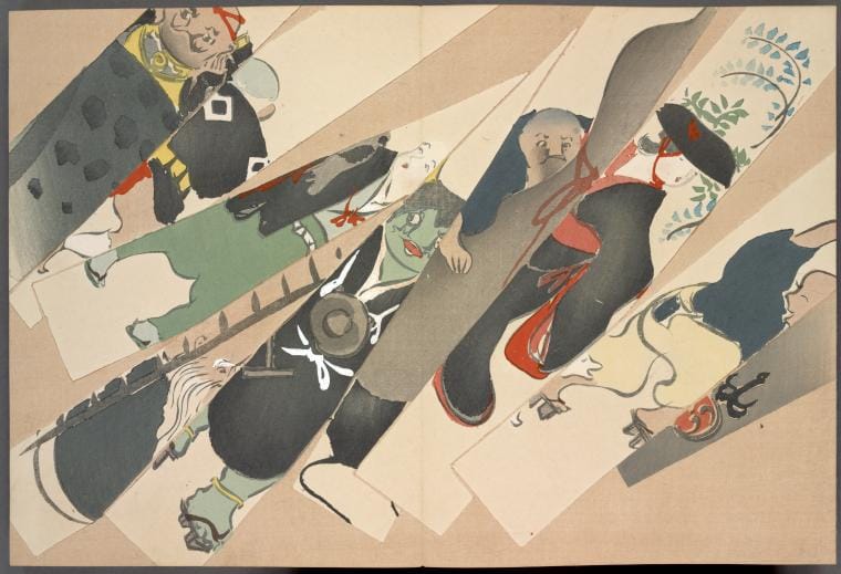 Art Print : Momoyogusa = Flowers of a Hundred Generations, 1866 - Vintage Wall Art V2