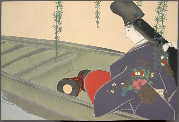 Art Print : Momoyogusa = Flowers of a Hundred Generations, 1866 - Vintage Wall Art V16