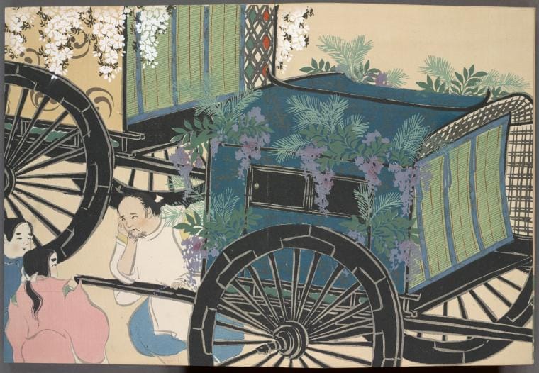 Art Print : Momoyogusa = Flowers of a Hundred Generations, 1866 - Vintage Wall Art V9