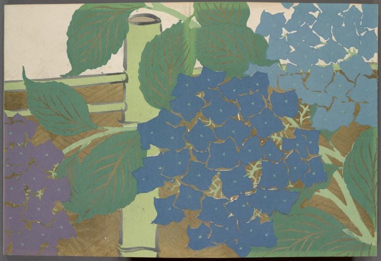Art Print : Momoyogusa = Flowers of a Hundred Generations, 1866 - Vintage Wall Art V1