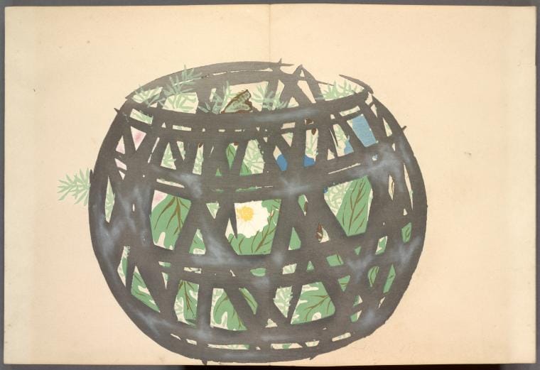 Art Print : Basket, 1866 - Vintage Wall Art