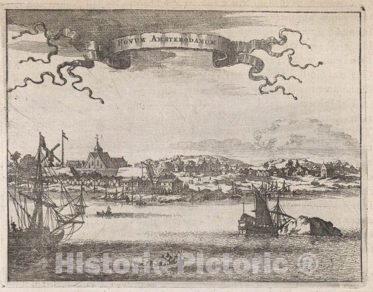 Art Print : 1671, Novum Amsterodamum. - Vintage Wall Art