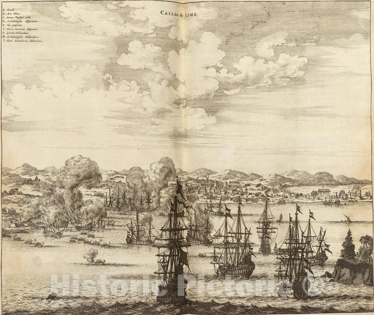 Art Print : 1671, Callao de Lima - Vintage Wall Art