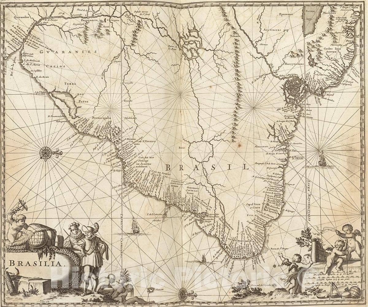Art Print : 1671, Brasilia - Vintage Wall Art