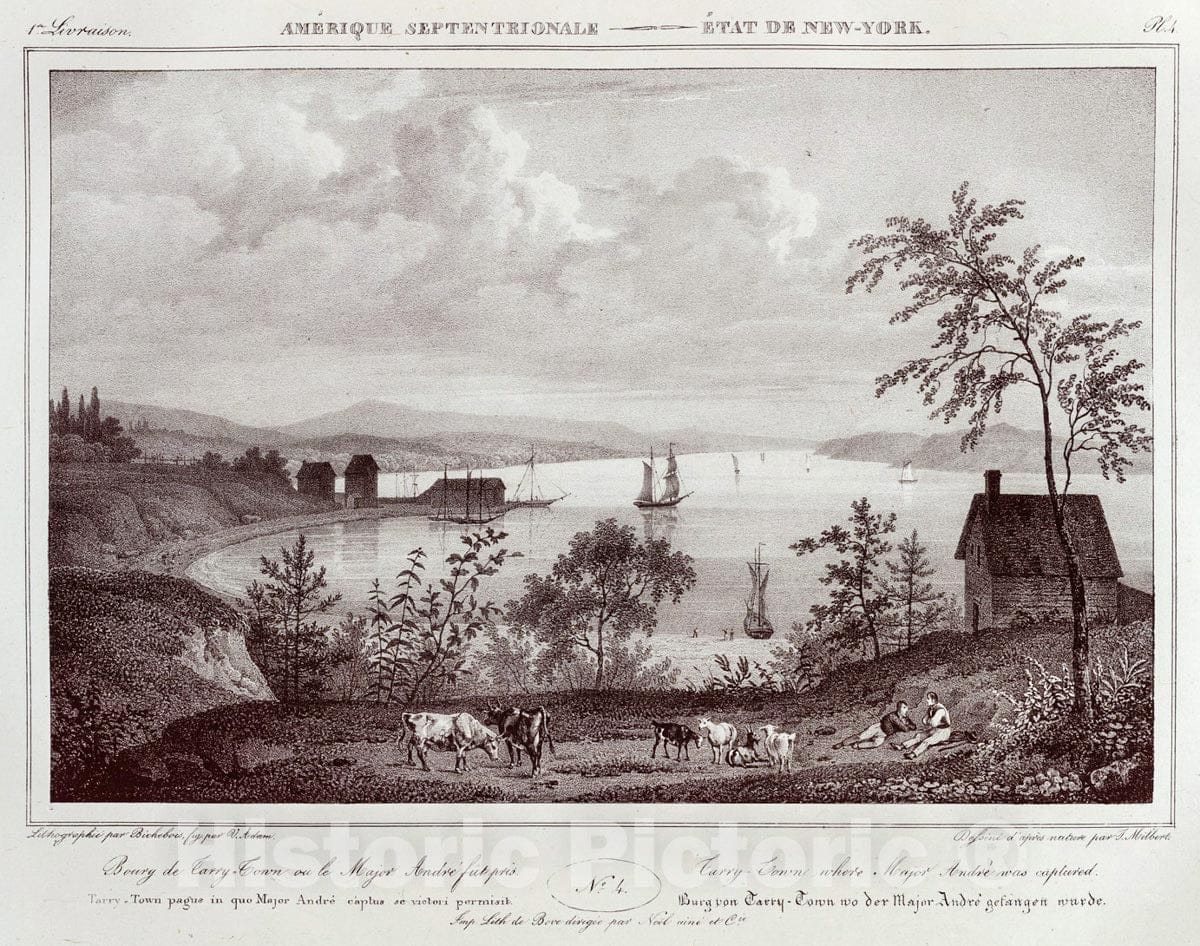 Art Print : 1828, Tarry Town, Whose Major Andre was Captured. - Vintage Wall Art
