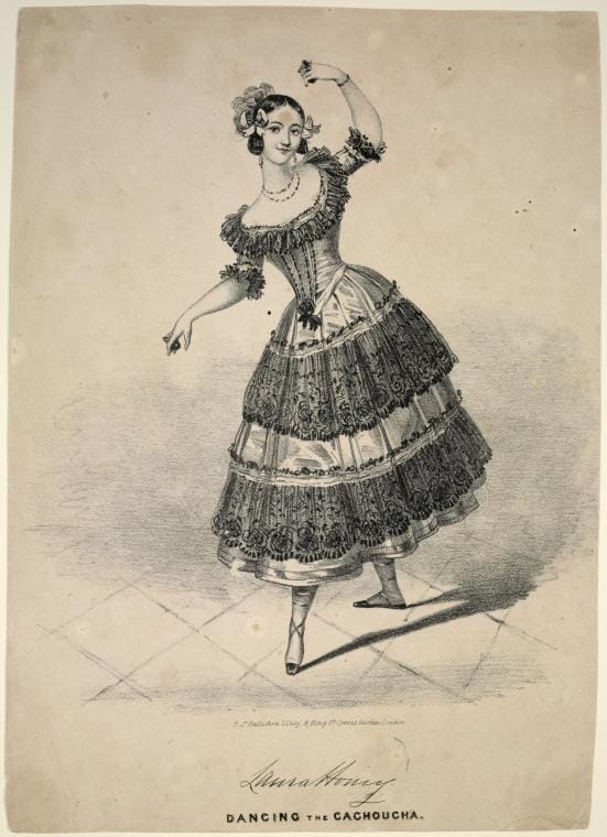 Art Print : Laura Honey (fac. sig.) Dancing The Cachoucha, 183 - Vintage Wall Art