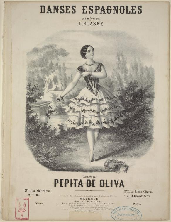 Art Print : Danses espagnoles, arrangees par L. Stasny, dansees per Pepita de Oliva, 185 - Vintage Wall Art