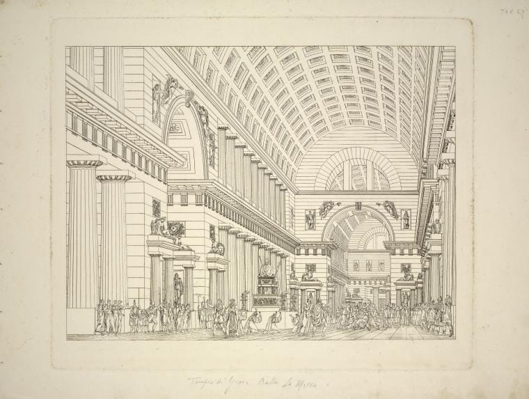 Art Print : Tempio di Giove. Ballo, La Mirra, 1817 - Vintage Wall Art