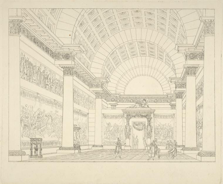 Art Print : Numa Pompilio, ballo eroico favoloso di Salvatore Vigano. Quaresima 1815, Teatro Scala. Appartamenti di Ersilia, 1815 - Vintage Wall Art