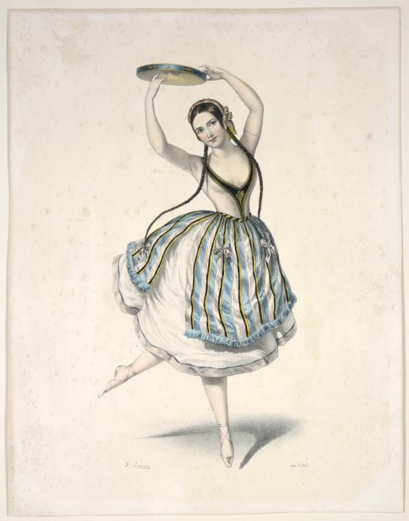 Art Print : Fanny Cerrito, 1842 - Vintage Wall Art