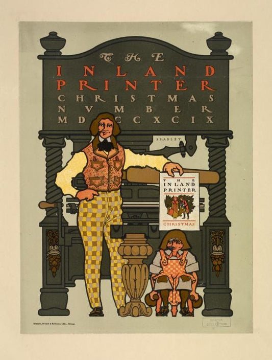 Art Print : The Inland Printer. Christmas Number MDCCXCIX, 1868 - Vintage Wall Art