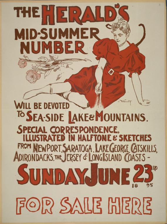Art Print : The herald's mid-Summer Number. Sunday June 23rd 1895, 1895 - Vintage Wall Art