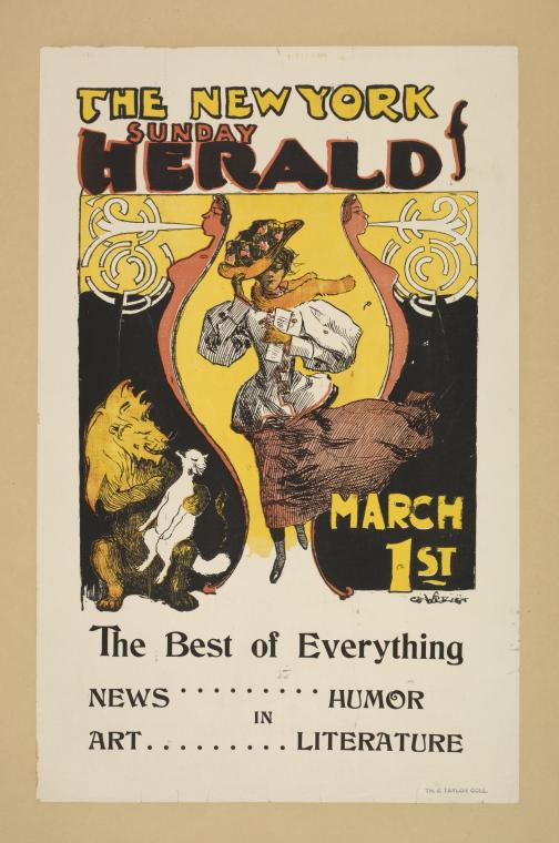 Art Print : The New York Sunday Herald. March 15th 1896, 1896 - Vintage Wall Art