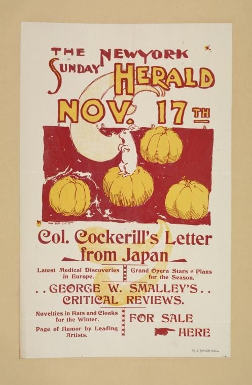 Art Print : The New York Sunday Herald. Nov. 10th, 1895 - Vintage Wall Art