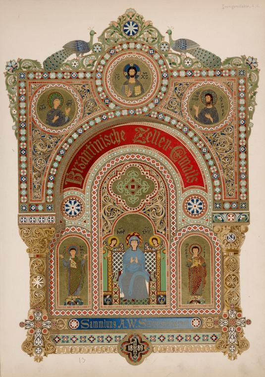 Art Print : Geschichte und Denkmaler des byzantinischen Emails, 1892 - Vintage Wall Art V1