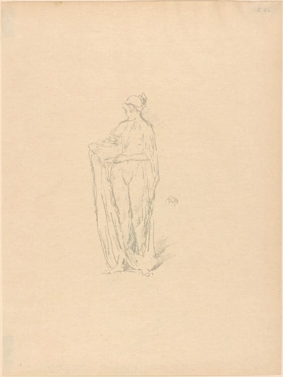 Art Print : Girl with Bowl, 1834 - Vintage Wall Art