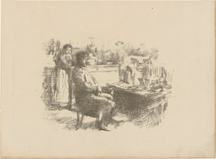 Art Print : The Shoemaker, 1834 - Vintage Wall Art