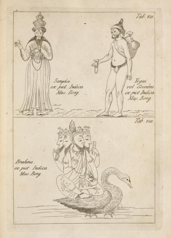 Art Print : Tab. 7. Sanyasi; Yogui vel Gosvami; Tab. 8. Brahma, 1748 - Vintage Wall Art