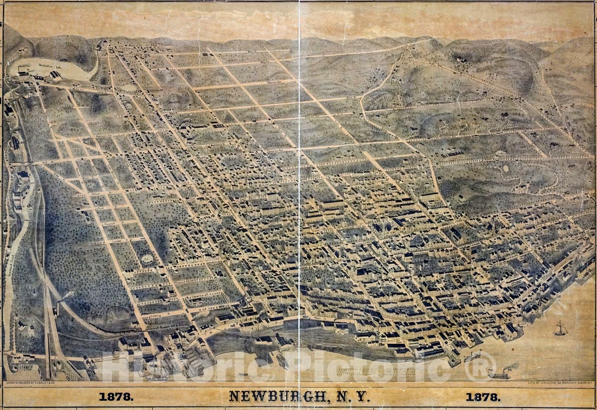 Art Print : 1878, Newburgh, N.Y, 1878 - Vintage Wall Art