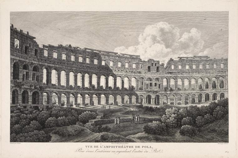Art Print : Vue de l'abyme ou la Ruecca se Perd, 1802 - Vintage Wall Art