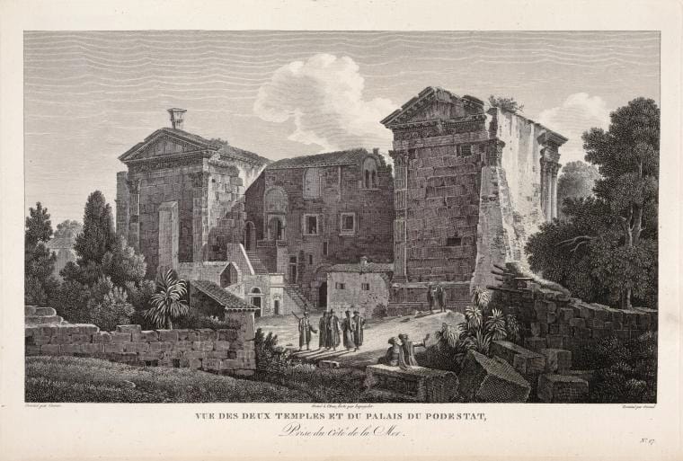 Art Print : Vue des cotes de la Dalmatie. Pierres Sepulchrales, 1802 - Vintage Wall Art
