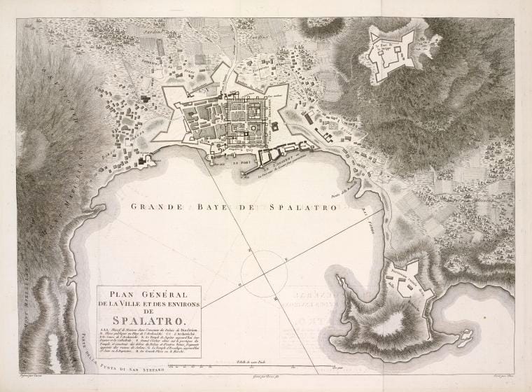 Art Print : Plan Exact de ce qui existe du Palais de Diocletien, 1802 - Vintage Wall Art