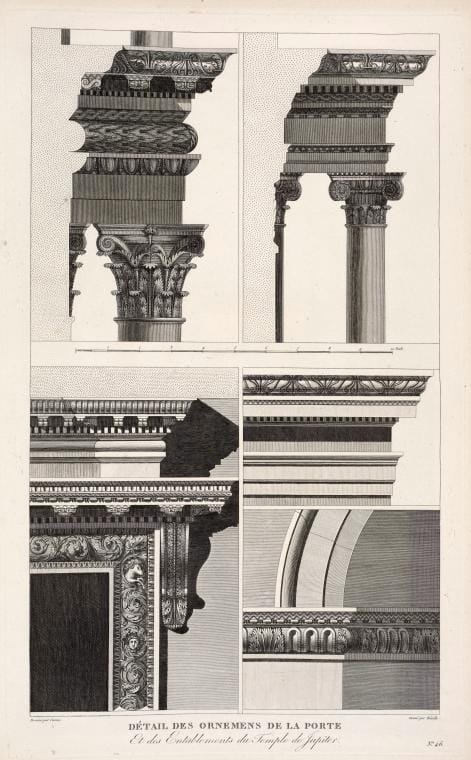 Art Print : Detail des ornemens de la Porte, 1802 - Vintage Wall Art V1