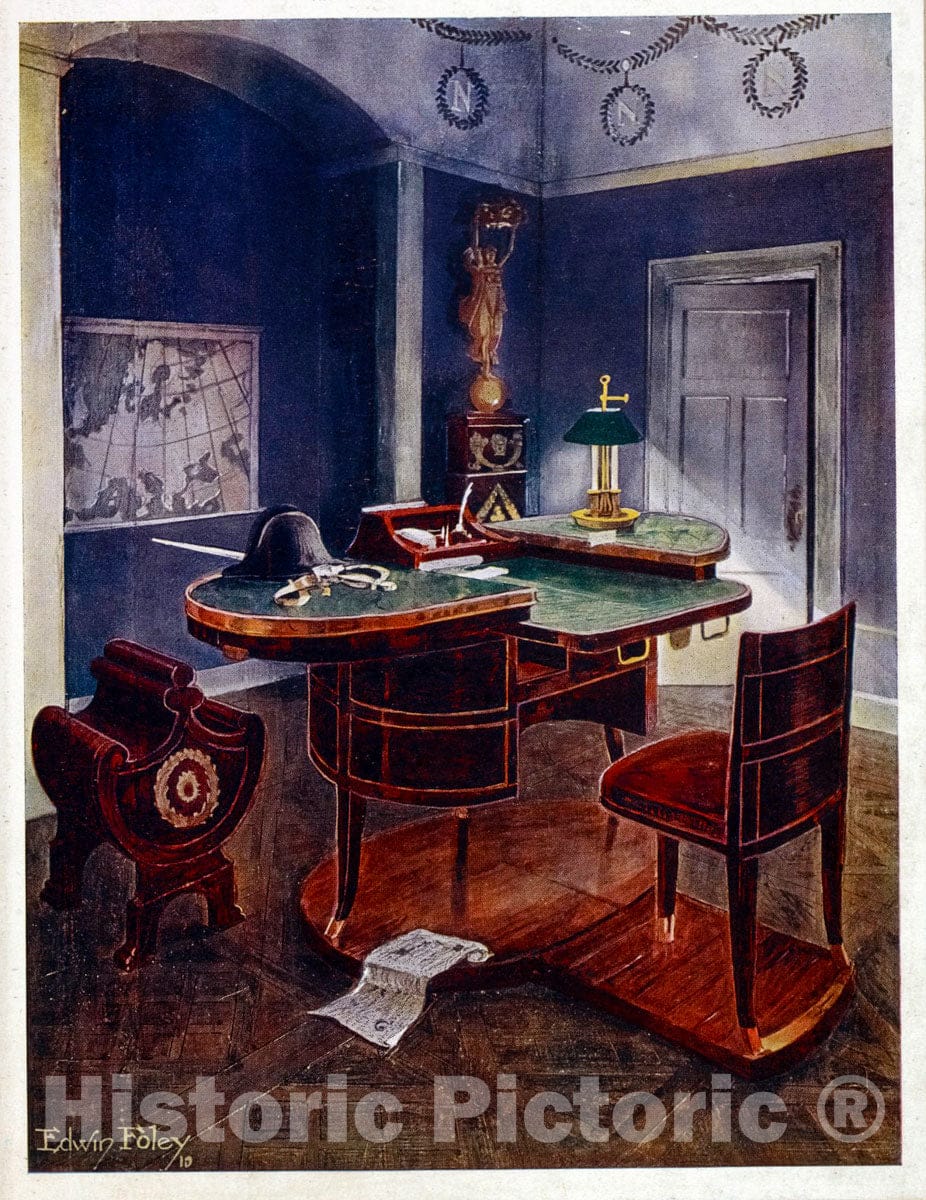 Art Print : 1910, Bureau de campagne and Bureau en boite of Napoleon The First - Vintage Wall Art