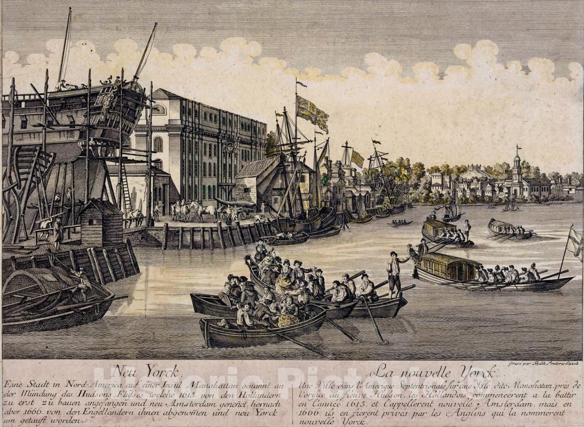 Art Print : La Nouvelle Yorck. Une Ville Dans l'Amerique nommerent Nouvelle York - Vintage Wall Art