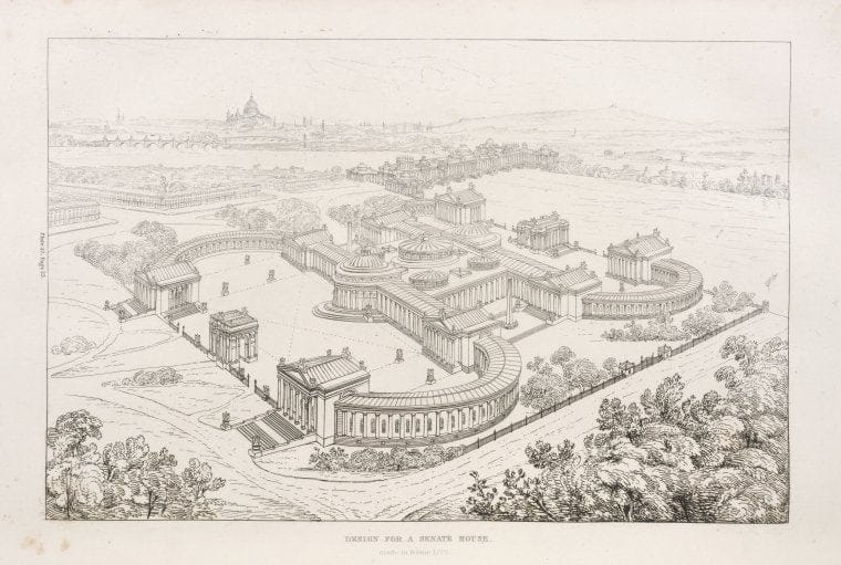 Art Print : Design for a Senate House. Made in Rome 1779, 1753 - Vintage Wall Art