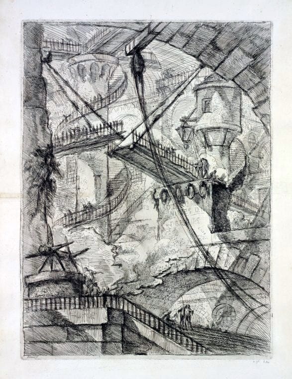 Art Print : 1750, The Drawbridge. - Vintage Wall Art