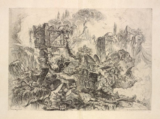 Art Print : 1750, The Tomb of Nero. - Vintage Wall Art