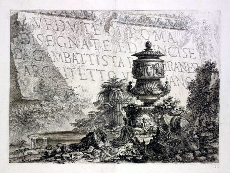 Art Print : 1748, Le Magnificenze di Roma. [Title Page] - Vintage Wall Art