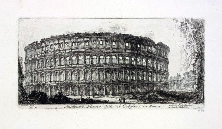 Art Print : 1748, Anfiteatro Flavio detto il Colosseo in Roma. - Vintage Wall Art