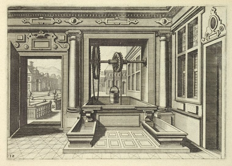 Art Print : Well at Garden Entrance on Estate Grounds, 1527 - Vintage Wall Art